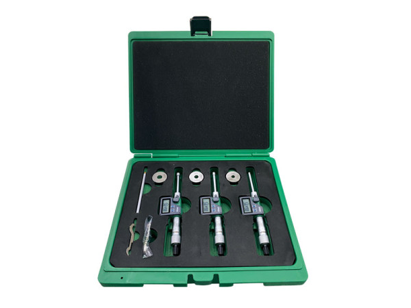 3127-123 - DIGITAL THREE POINTS INTERNAL MICROMETER SET, with setting rings